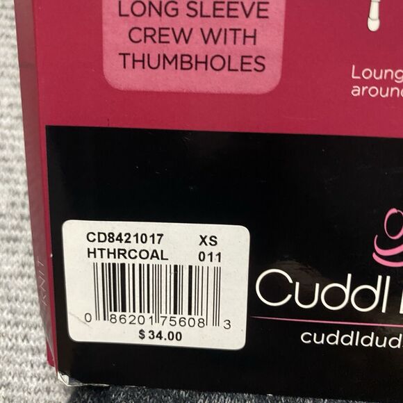 Cuddl Duds Long Sleeve Crew Soft Knit w/Thumb Holes Women's Size X-Small Gray - Picture 13 of 15